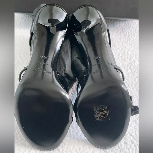 Saint Laurent YSL 100mm Opyum Patent Leather Sandals - Picture 11 of 16